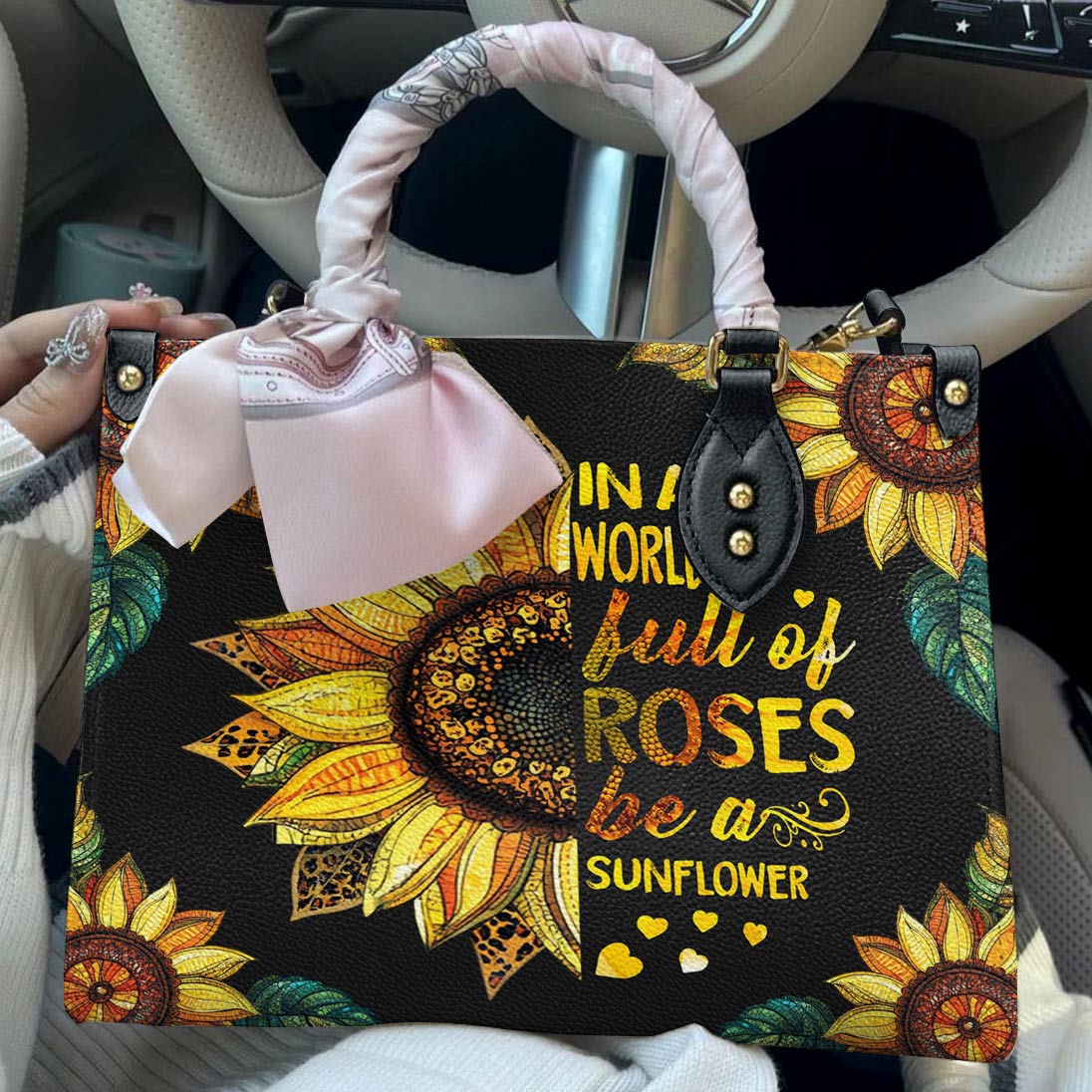 Lorva Leather Bag Be a Sunflower