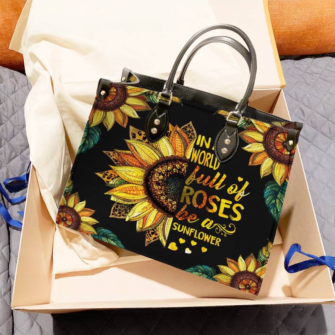 Lorva Leather Bag Be a Sunflower