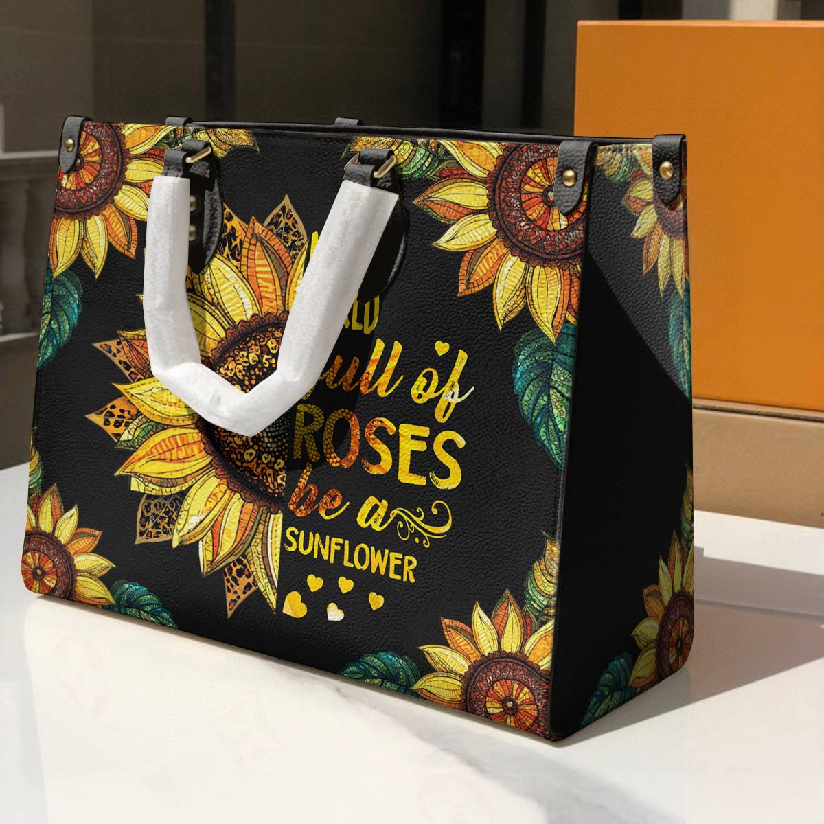 Lorva Leather Bag Be a Sunflower