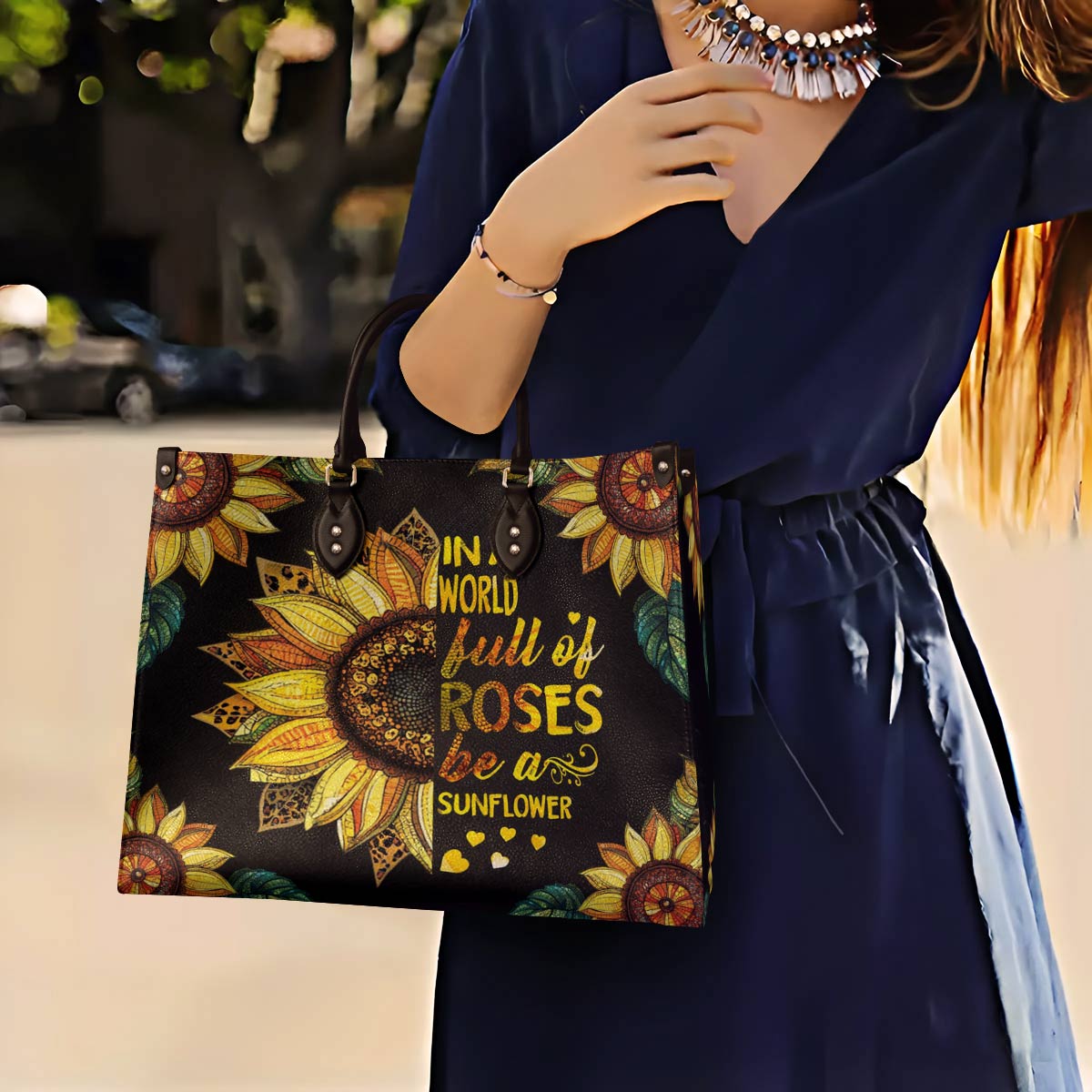 Lorva Leather Bag Be a Sunflower