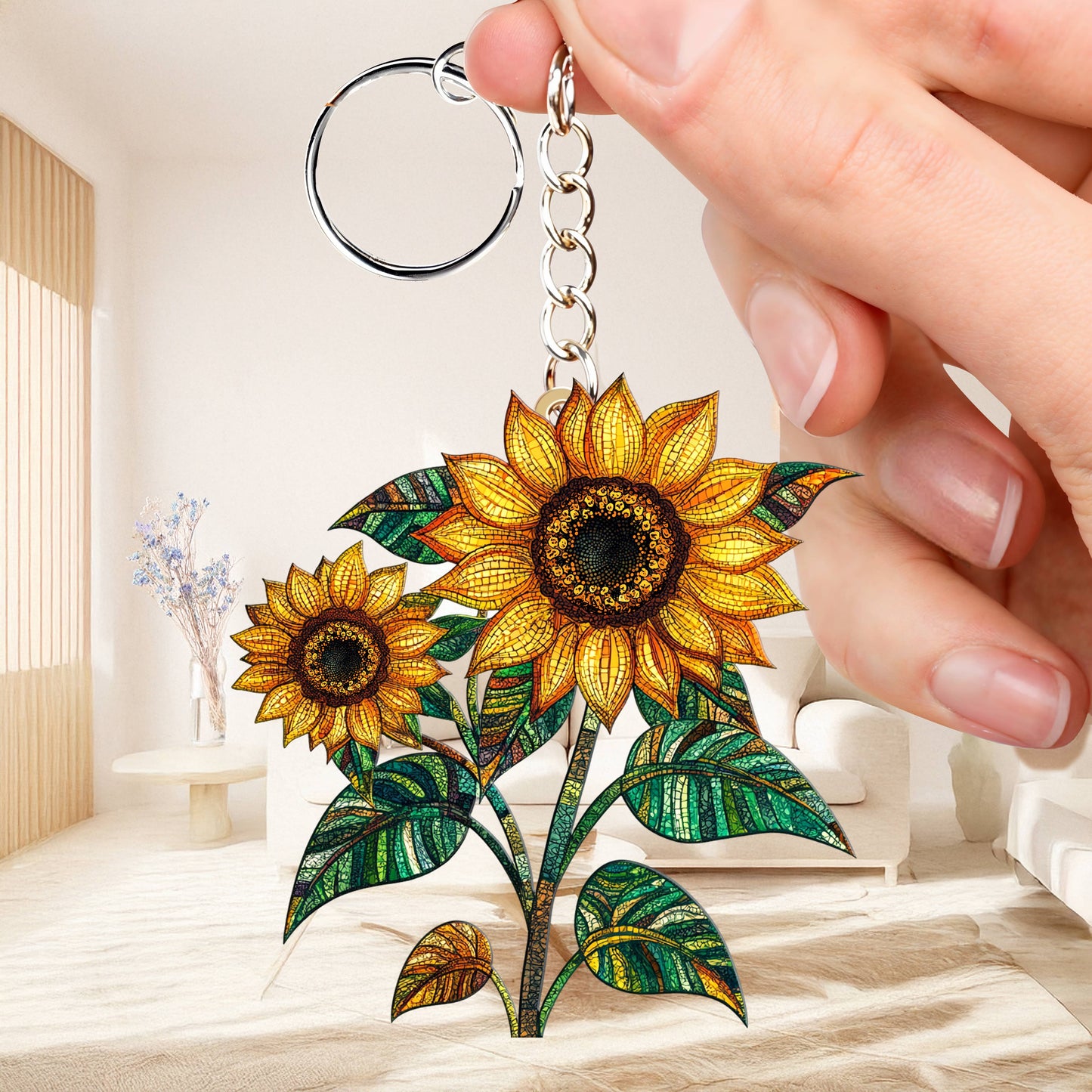 Lorva Sunflower Keychain You Are My Sunshine