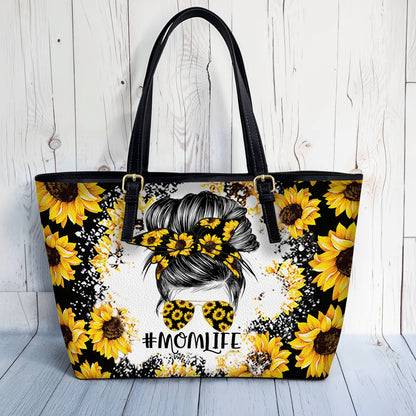 Lorva Sunflower Leather Tote Bag Momlife