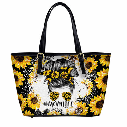 Lorva Sunflower Leather Tote Bag Momlife