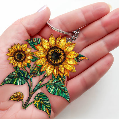 Lorva Sunflower Keychain You Are My Sunshine