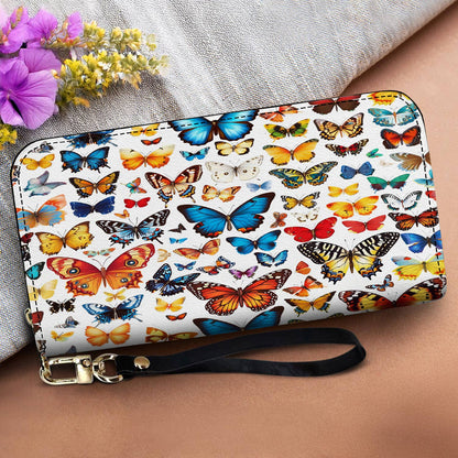 Lorva Butterfly Leather Wallet Butterfly Kaleidoscope