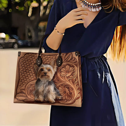Lorva Leather Bag Yorkie Blossom Charm