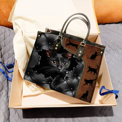 Lorva Leather Bag Gorgeous Black Cat