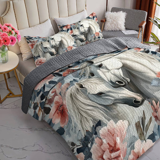 Lorva Horse All Season Quilt 3-Piece Set A Lot of Love