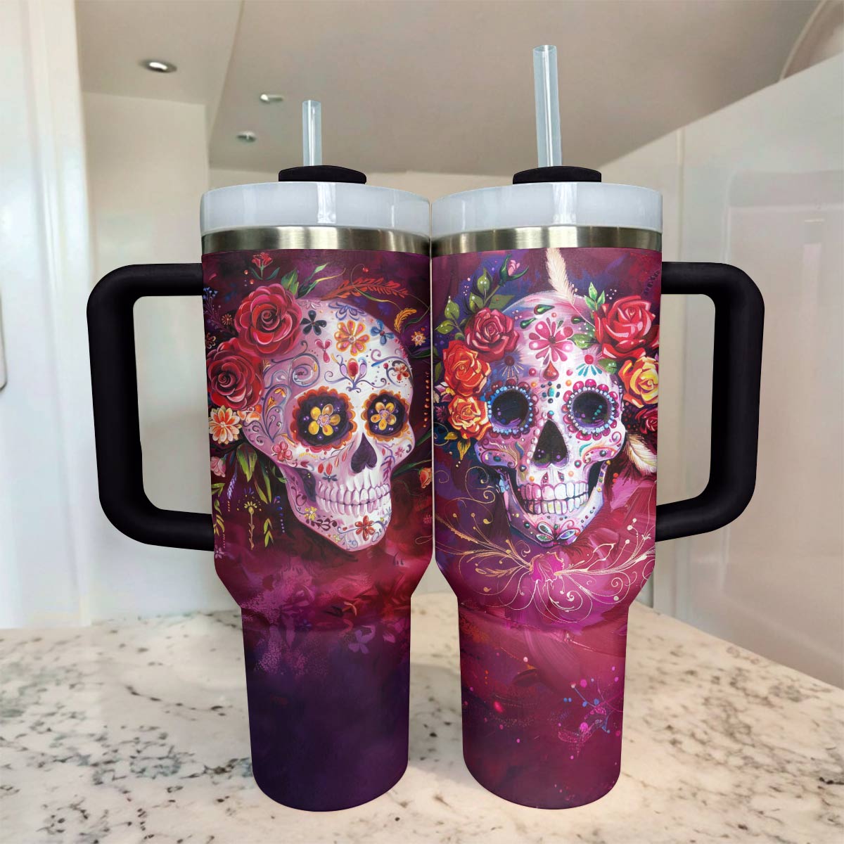 Lorva Tumbler Happy Gorgeous Sugar Skull