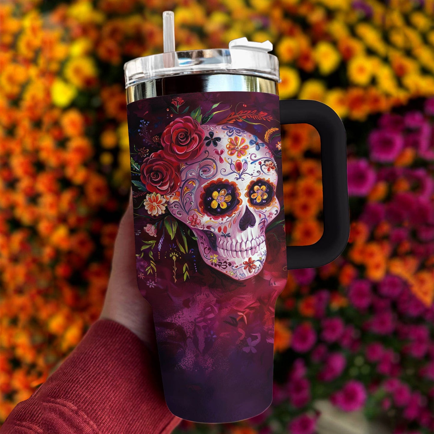 Lorva Tumbler Happy Gorgeous Sugar Skull