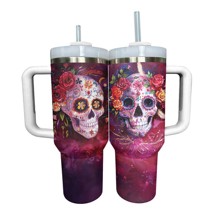 Lorva Tumbler Happy Gorgeous Sugar Skull