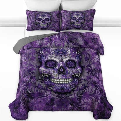 Lorva All Season Quilt 3-Piece Set Gorgeous Mandala Sugar Skull