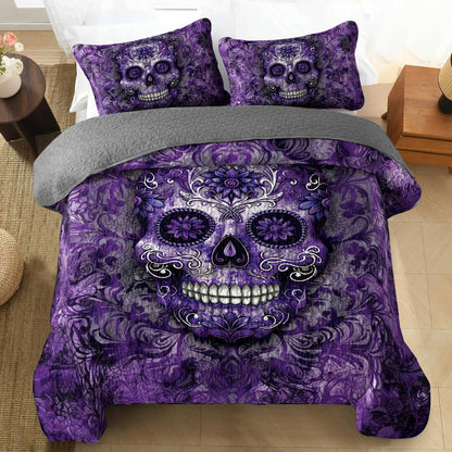 Lorva All Season Quilt 3-Piece Set Gorgeous Mandala Sugar Skull