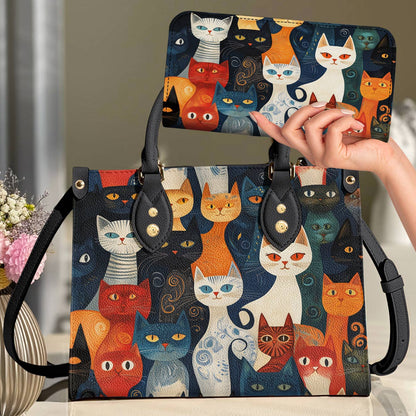 Lorva Cat Leather Bag Gentle Cat Friends