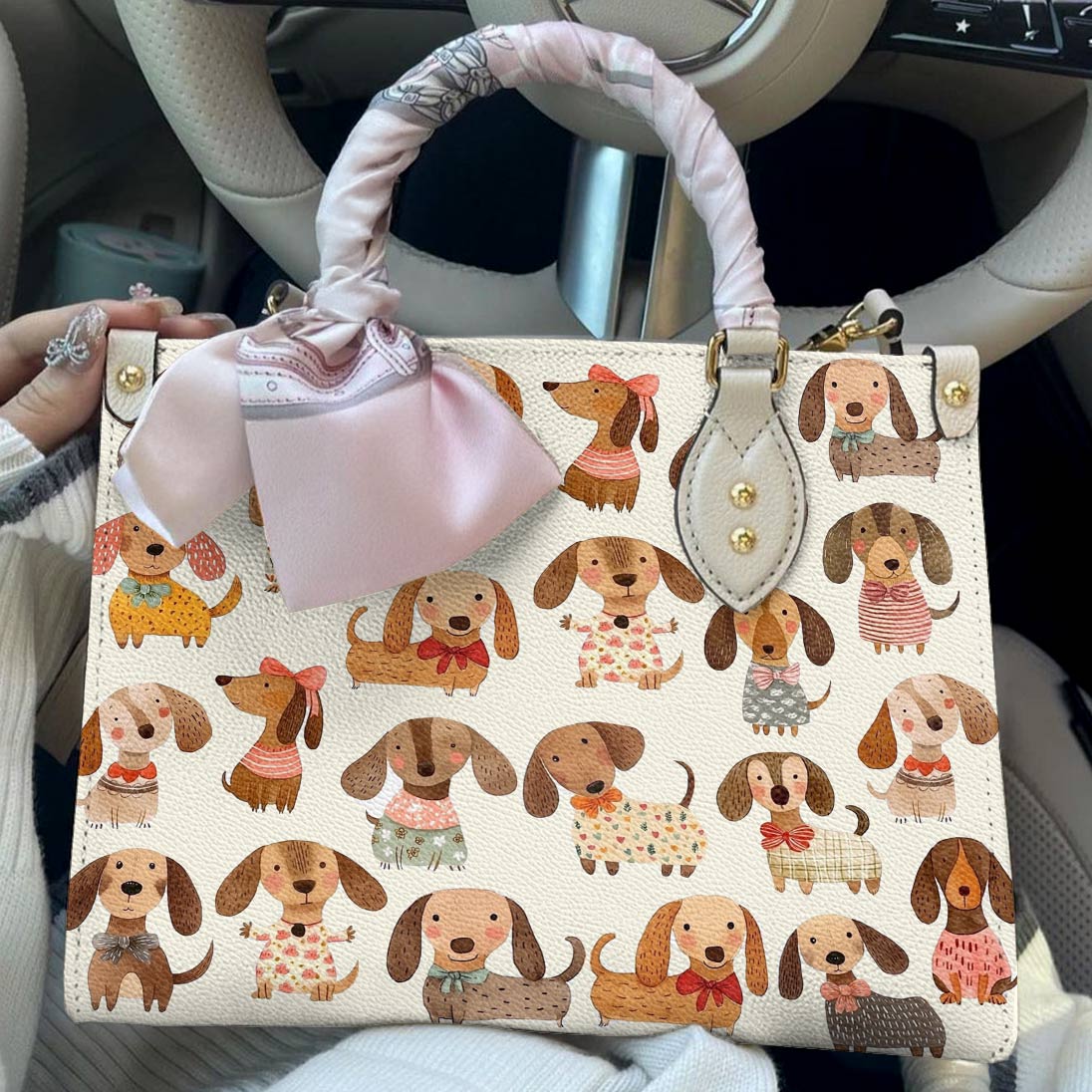 Lorva Dachshund Leather Bag Cutie Doxie