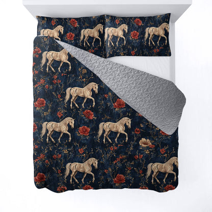Lorva Horse All Season Quilt 3-Piece Set Mystical
