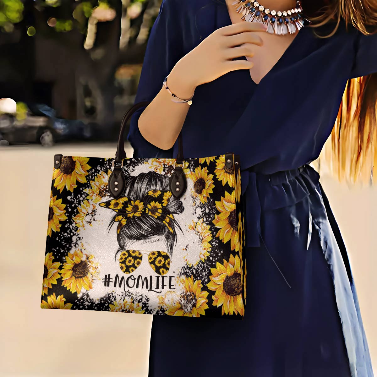 Lorva Momlife Sunflower Leather Bag