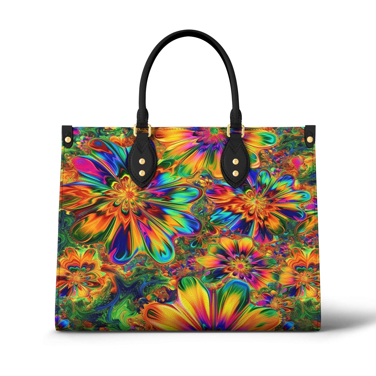 Lorva Hippie Leather Bag Groovy Bloom