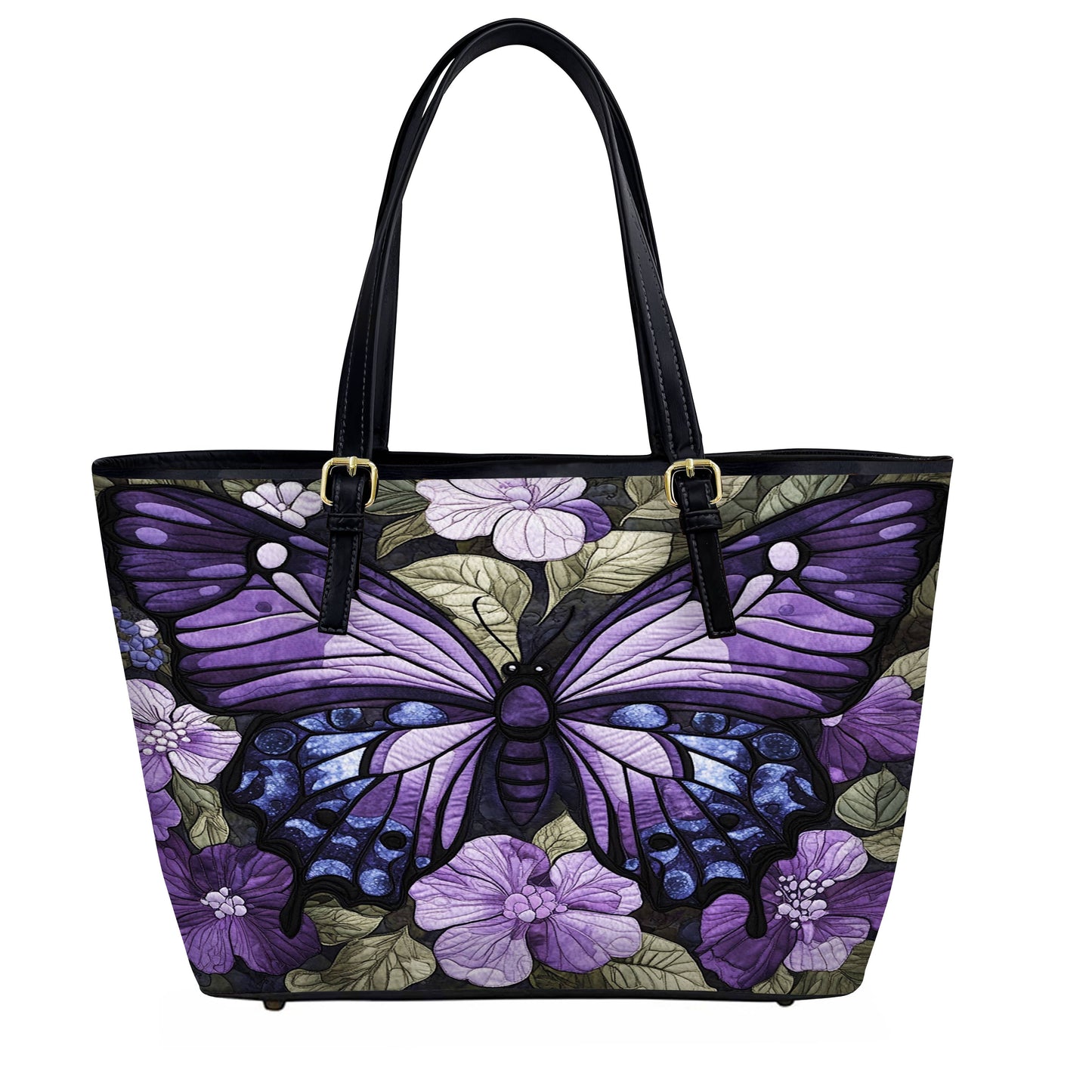 Lorva Butterfly Leather Tote Bag Velvet Flight