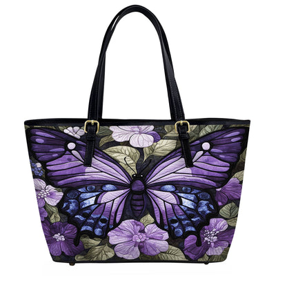 Lorva Butterfly Leather Tote Bag Velvet Flight
