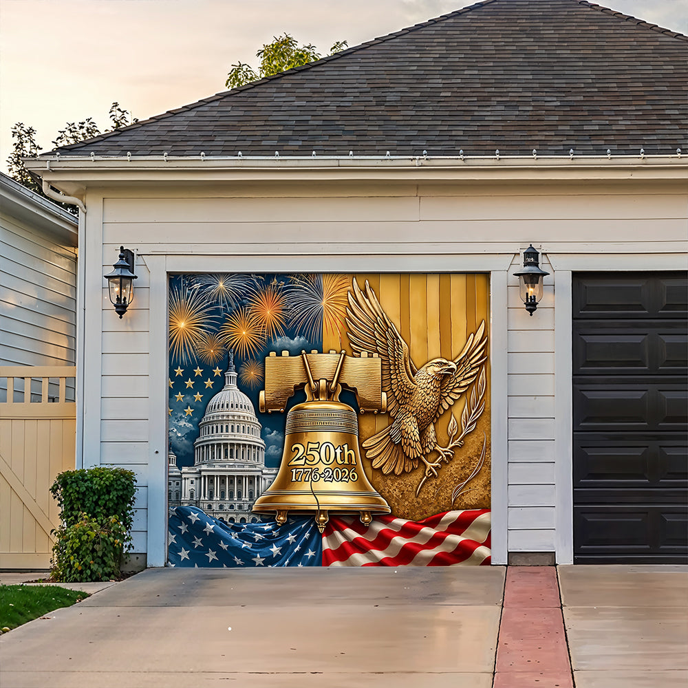 Lorva Garage Door Banner Decoration 250th Anniversary Legacy