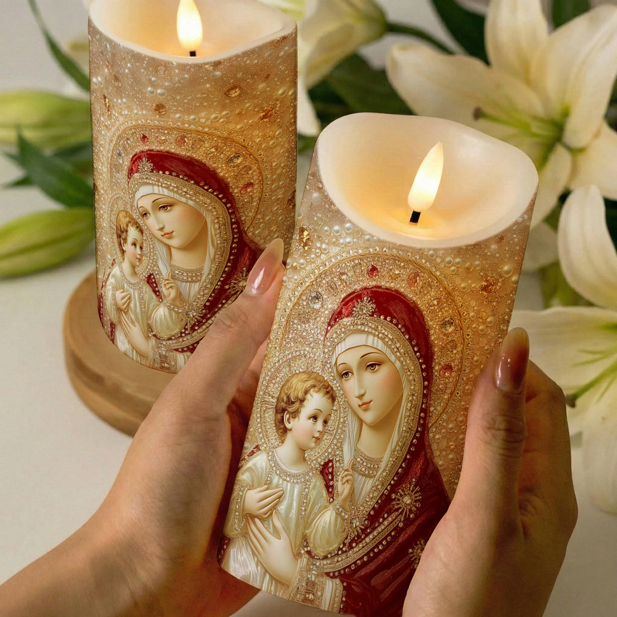 Lorva LED Candle Holy Mother Serenity
