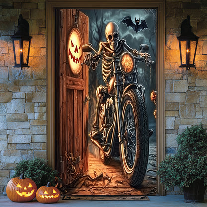 Lorva Halloween Door Cover Grim Reaper Biker
