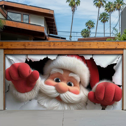 Lorva Christmas Garage Door Banner Decoration Santa's Surprise