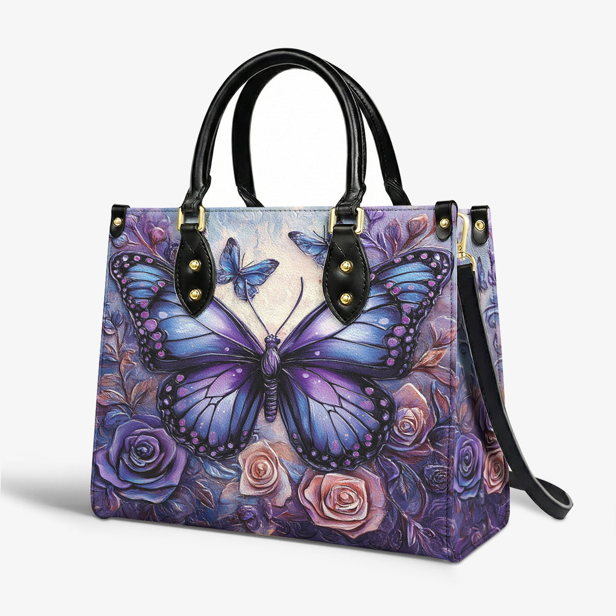 Lorva Leather Bag Violet Royalty