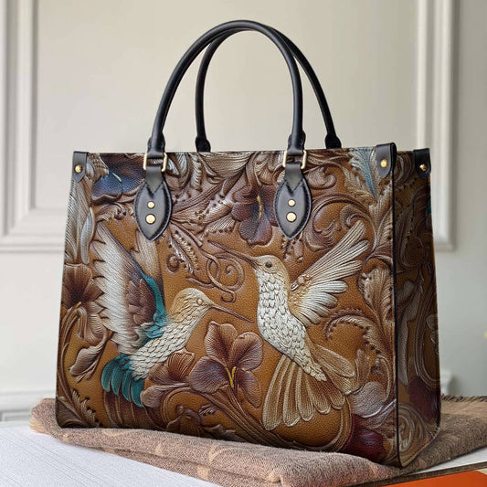 Lorva Hummingbird Leather Bag Blossom Whisper