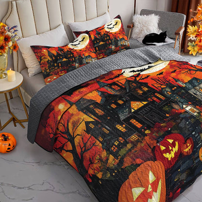 Halloween Lorva All Season Quilt 3-Piece Set Midnight Haunting