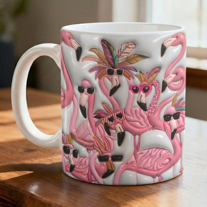 Lorva Flat Print Mug Queen Flamingo