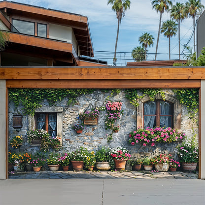 Lorva Garage Door Banner Enchanted Cottage Garden