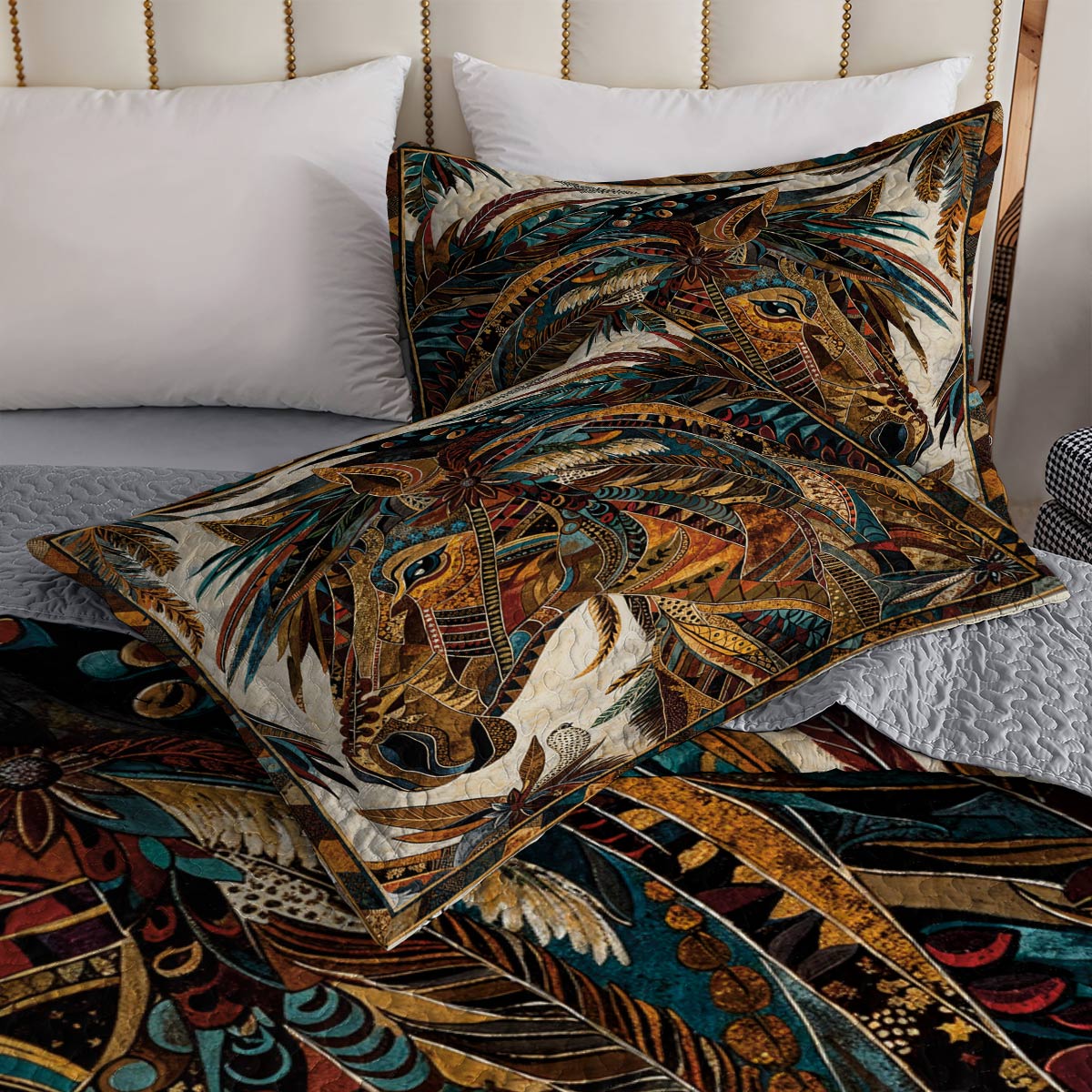 Lorva All Season Quilt 3-Piece Set Majestic Steed