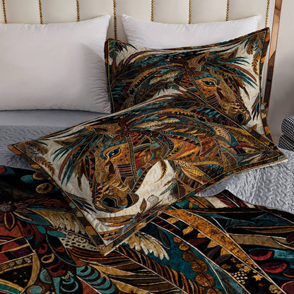 Lorva All Season Quilt 3-Piece Set Majestic Steed