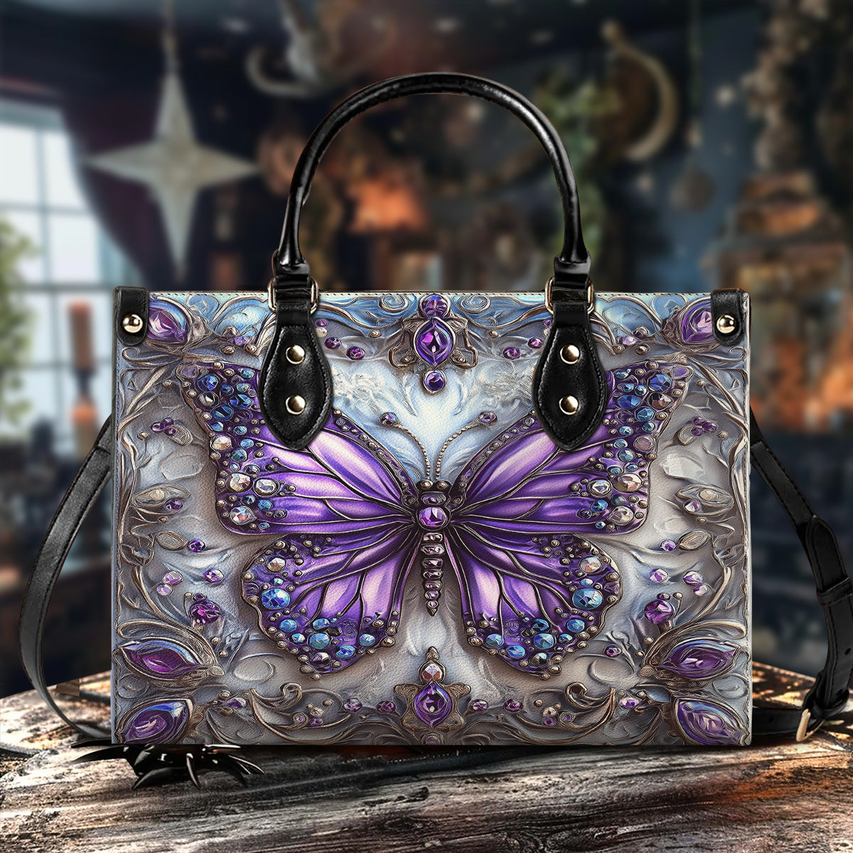 Lorva Leather Bag Beautiful Butterfly