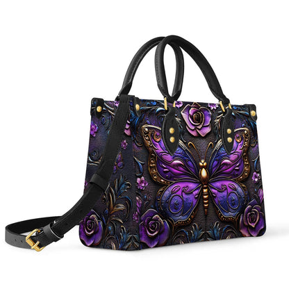 Lorva Leather Bag Violet Drift