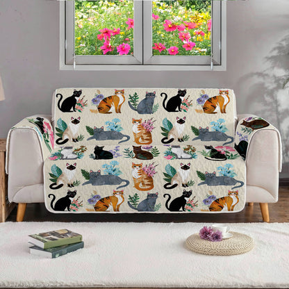 Lorva Sofa Cover Set Botanical Cats