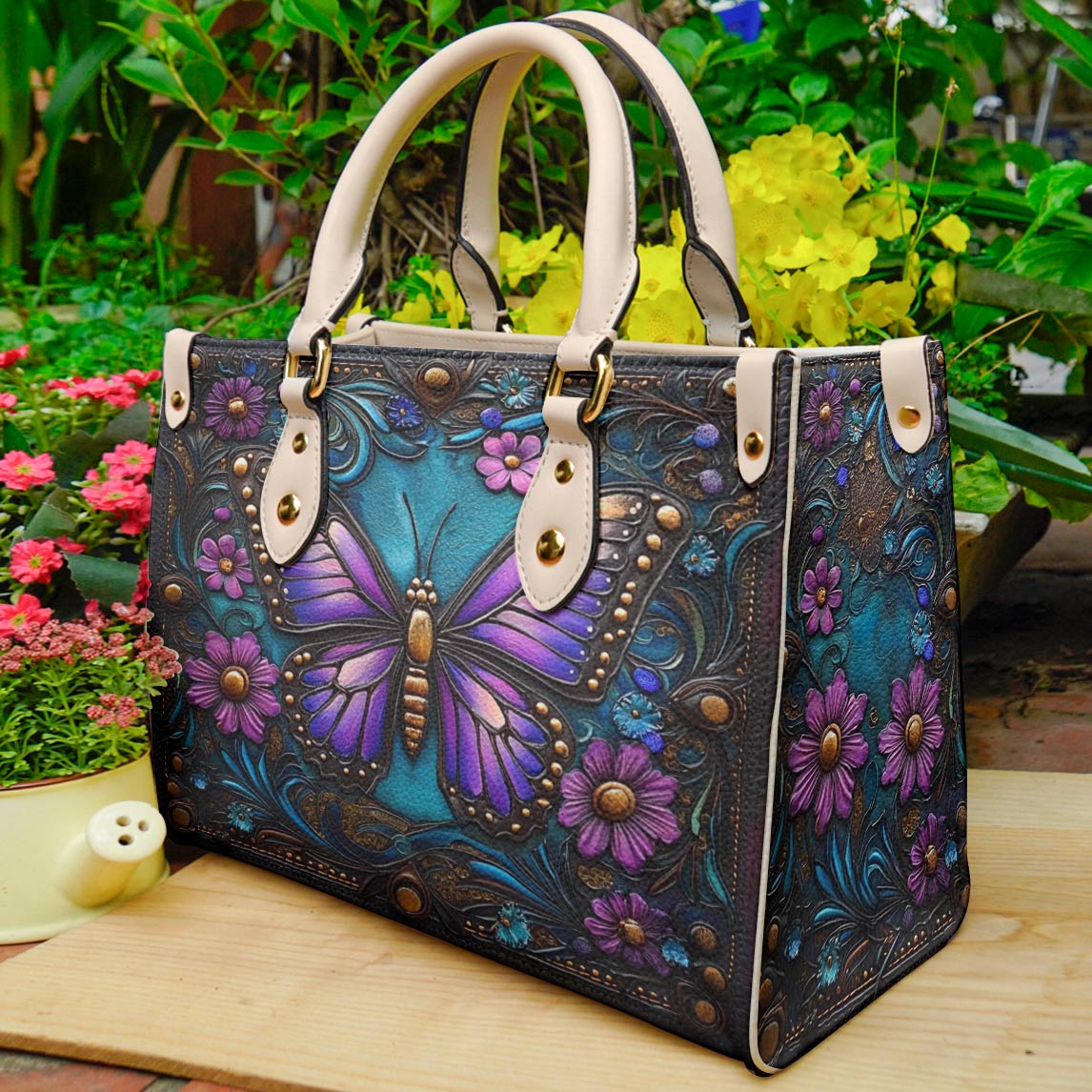 Lorva Leather Bag Classical Butterfly