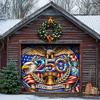 Lorva Garage Door Banner Decoration America 250th Anniversary
