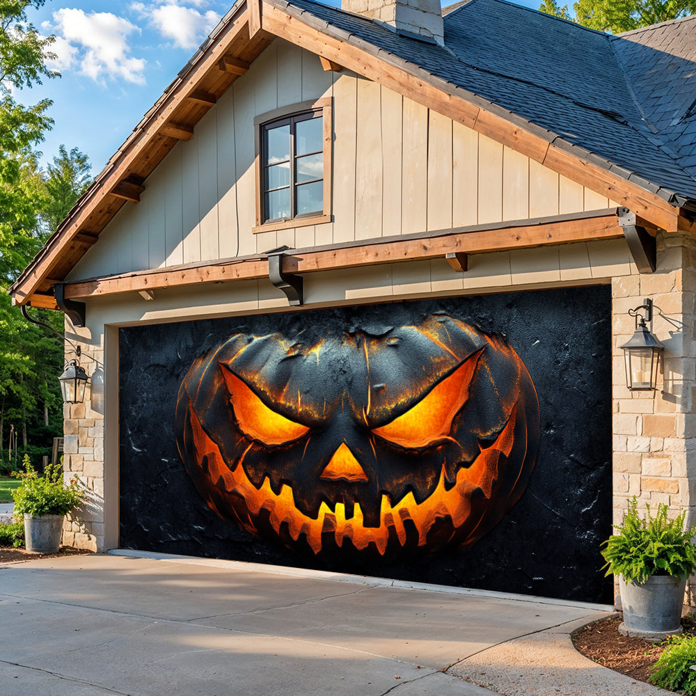 Lorva Halloween Garage Door Banner Decoration Pumpkin Of Darkness