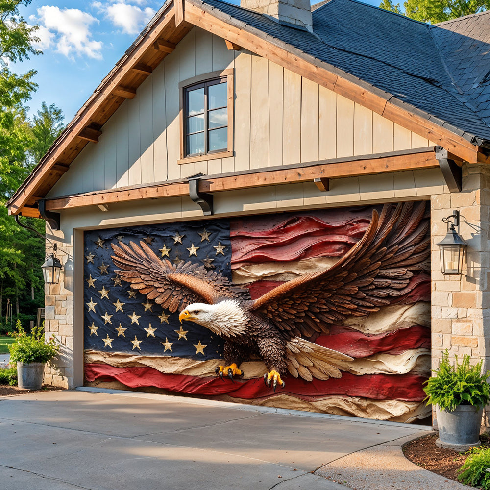 Lorva Garage Door Banner Decoration Freedom Still Soars