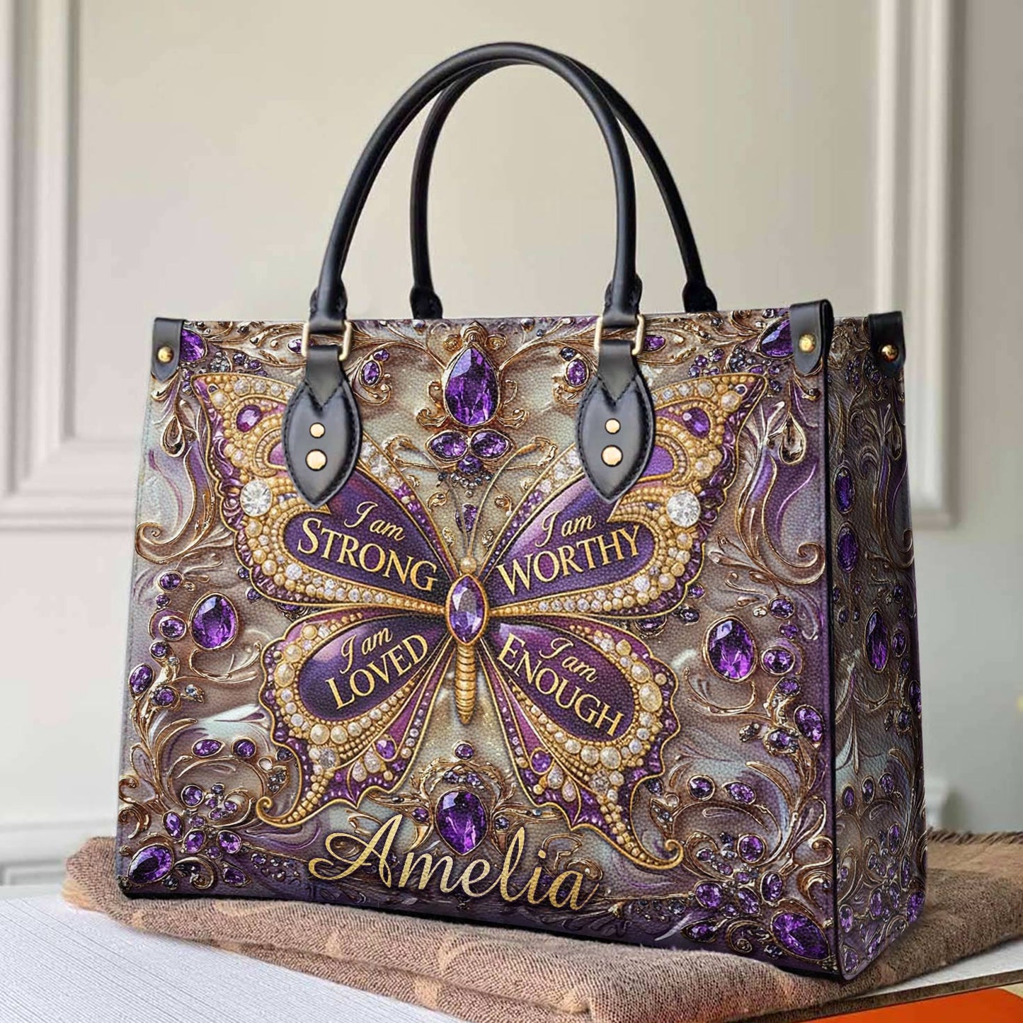 Lorva Personalized Butterfly I Am Strong