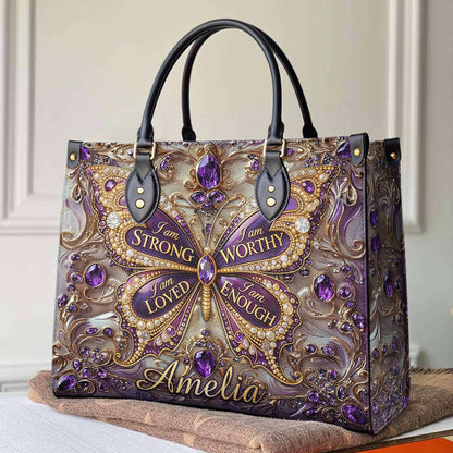 Lorva Personalized Butterfly I Am Strong