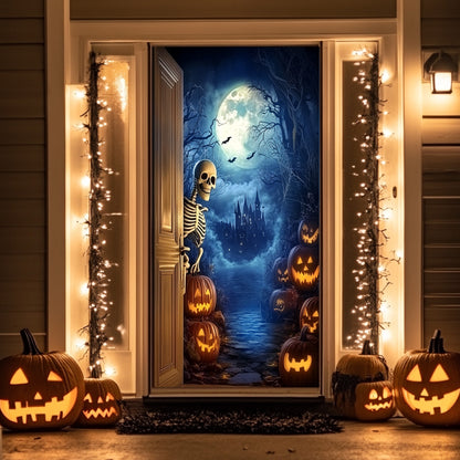 Lorva Halloween Door Cover Skeleton’s Halloween Escape