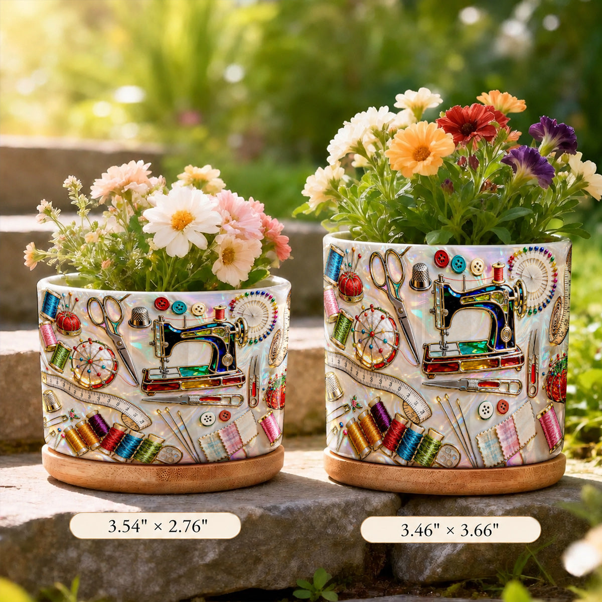 Lorva Sewing Ceramic Plant Pot Charming Sewing Life