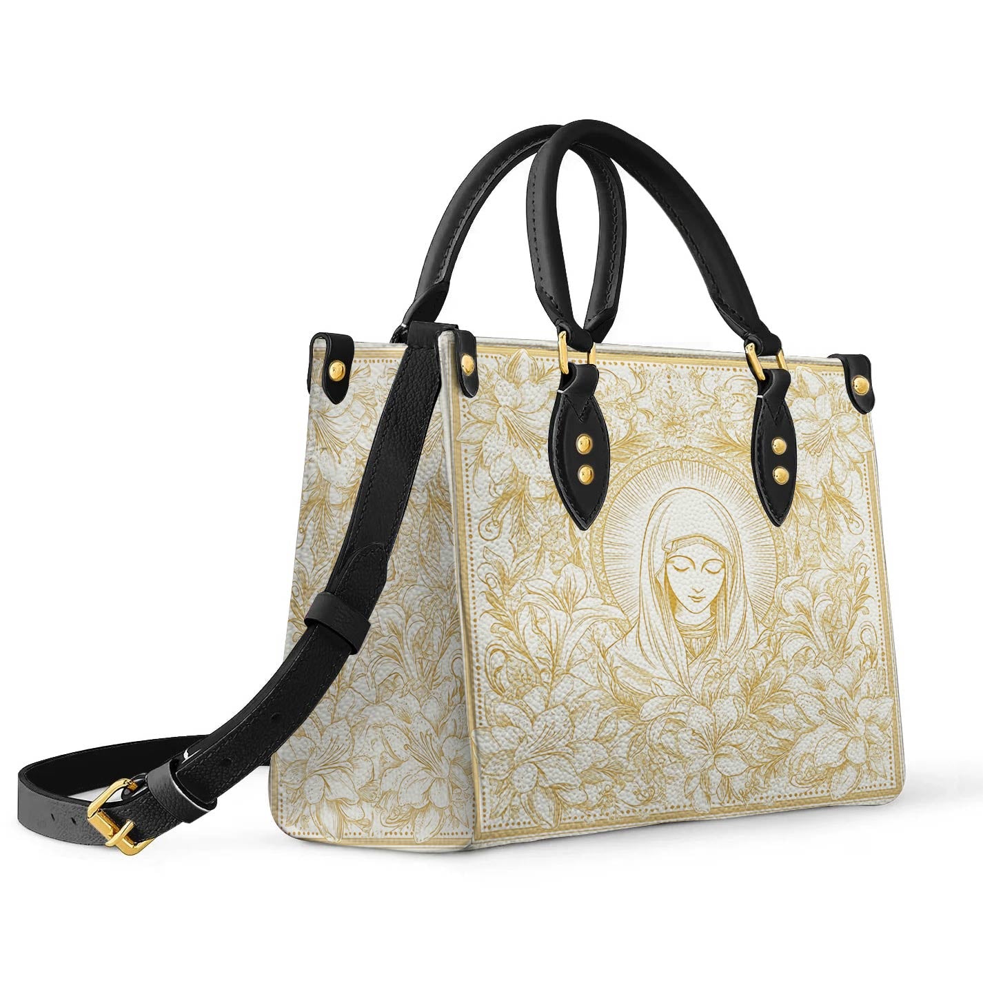 Lorva Virgin Mary Leather Bag Grace Lilies