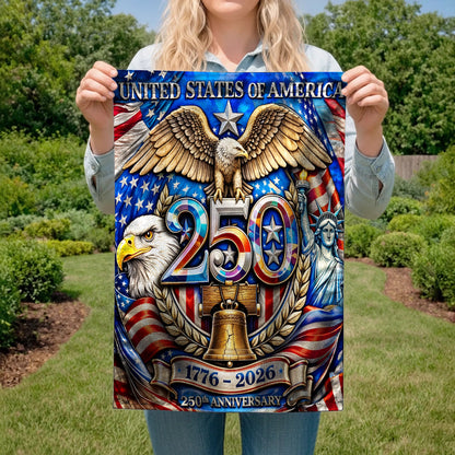 Lorva Garden Flag America 250th Anniversary