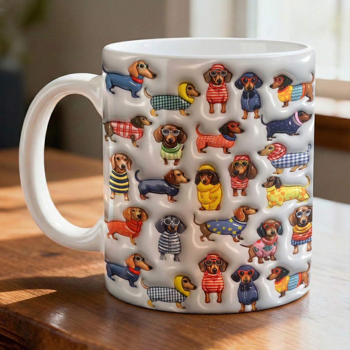 Lorva Flat Print Mug Dachshund Amazing Stylish