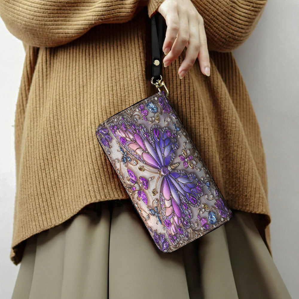 Lorva Leather Wallet Charming Butterfly